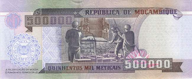 Mosambik p142 500.000 Meticais 2003